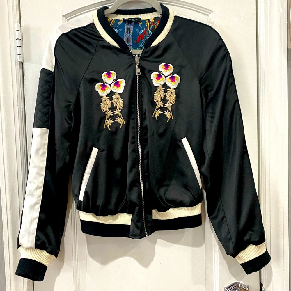 BEBE Satin Reversible Jacket Women’s Medium